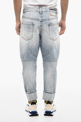 Distressed Effect Baggy Jeans 17 cm