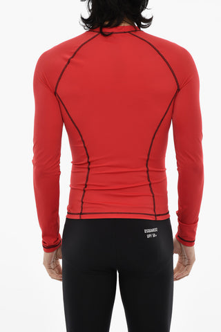 Slim Fit Sport T-shirt with Gothic Print