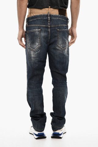 Double Fabric Distressed Jeans