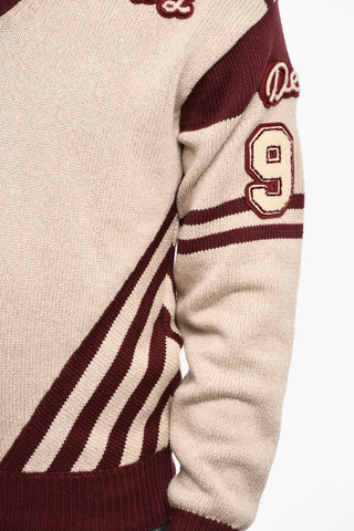V-Neck Sweater with Contrasting Trims
