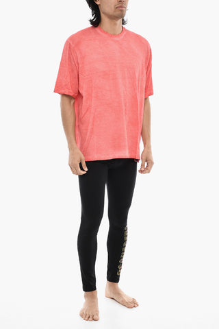 Acid Wash Effect Underwear Crew-neck T-shirt