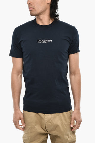 Cotton Underwear Crew-neck T-shirt with Logo Print