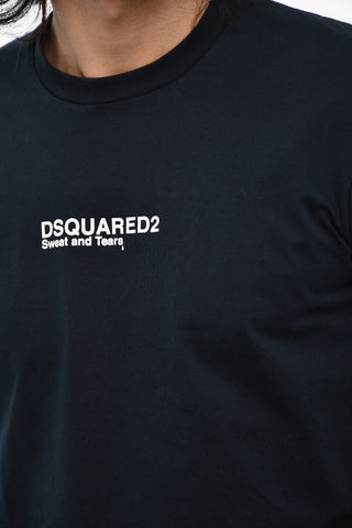 Cotton Underwear Crew-neck T-shirt with Logo Print