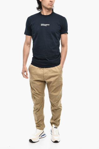 Cotton Underwear Crew-neck T-shirt with Logo Print