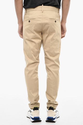 코튼 트윌 치노 팬츠 턴업