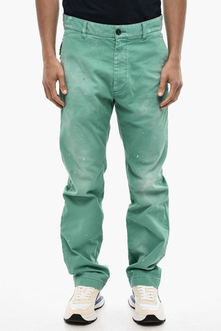 Vintage Effect Chino Pants with Patch Pockets