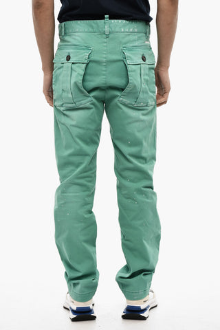 Vintage Effect Chino Pants with Patch Pockets