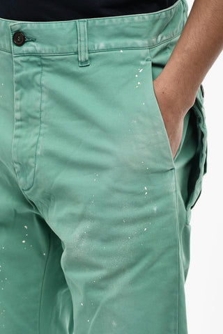 Vintage Effect Chino Pants with Patch Pockets