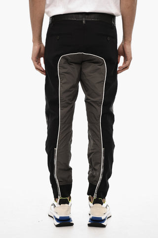 Leather Pants with Nylon Details