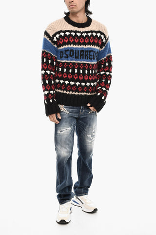 Multicolour Cable-Knit Sweater