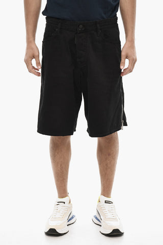 Dark Wash Shorts with Side Zip