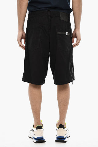 Dark Wash Shorts with Side Zip