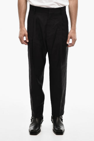 Low Waist Virgin Wool and Silk Pants