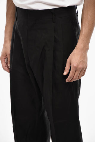 Low Waist Virgin Wool and Silk Pants
