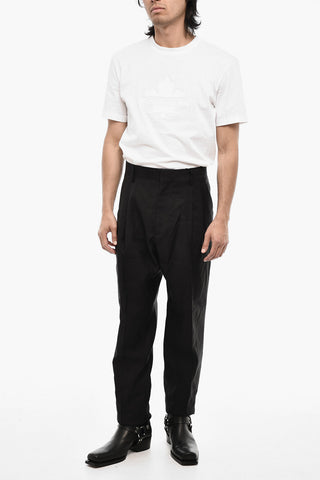 Low Waist Virgin Wool and Silk Pants