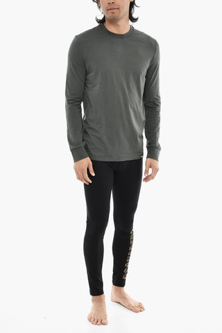 Long Sleeve Solid Color Underwear Crew-neck T-shirt