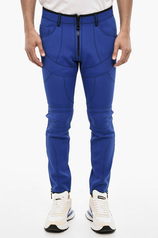 Visible Stitching Slim Fit Nylon Pants