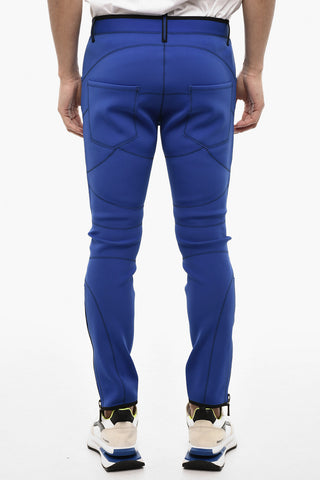 Visible Stitching Slim Fit Nylon Pants