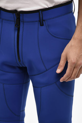 Visible Stitching Slim Fit Nylon Pants