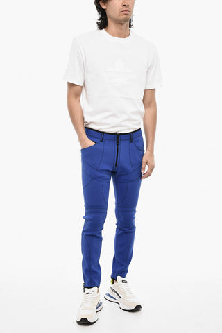 Visible Stitching Slim Fit Nylon Pants