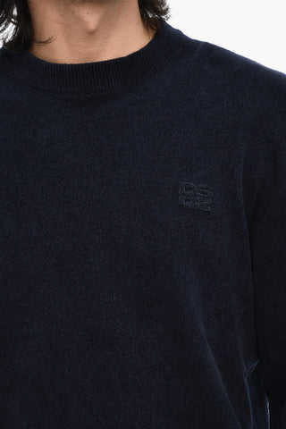 Terry Cotton Crew-neck Sweater with Monogram