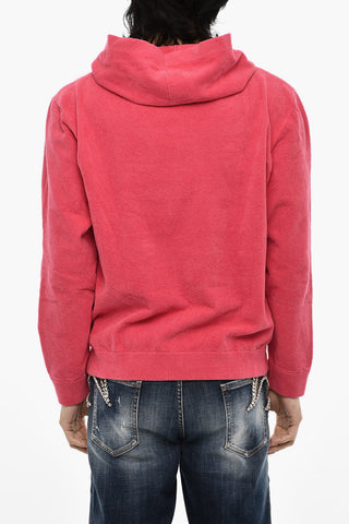 Felpa Hoodie in Cotone Spugnato con Monogram