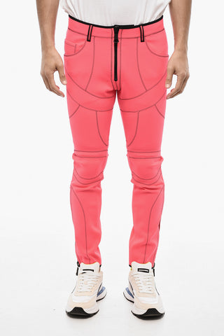 Visible Stitching Slim Fit Nylon Pants