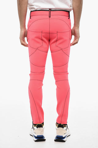 Visible Stitching Slim Fit Nylon Pants