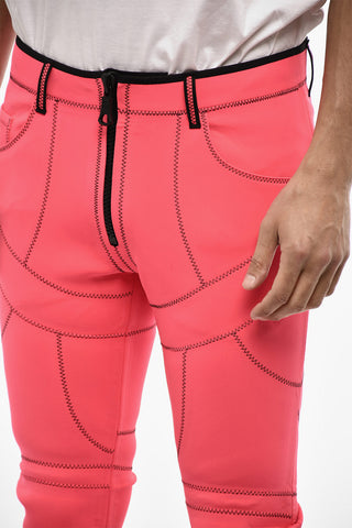 Visible Stitching Slim Fit Nylon Pants