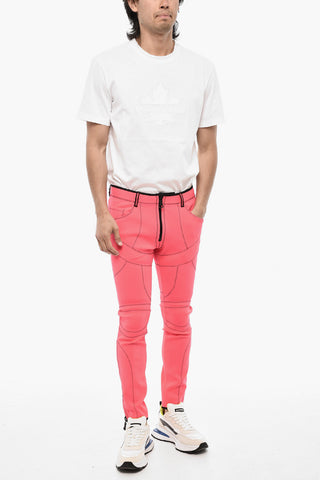 Visible Stitching Slim Fit Nylon Pants