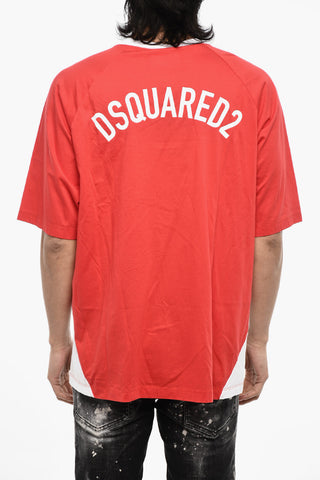T-shirt Girocollo Bicolore In Cotone