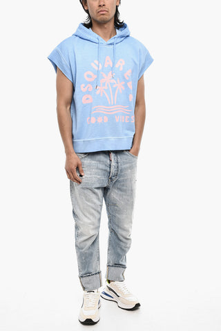 Ärmelloser Hoodie mit Print