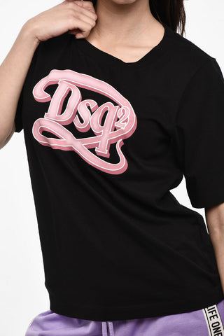 Rundhals-T-Shirt Mit Frontmonogramm