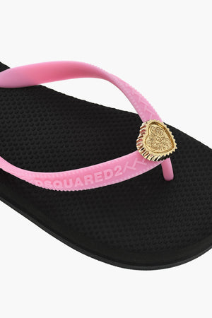Gummi-Zehensandalen Mit Herzdetail