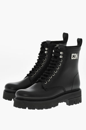 Leder-Schnürstiefel ICON CLUBBING Mit Seitlichem Reißverschluss