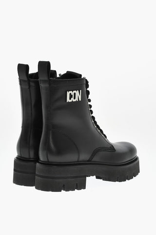 Leder-Schnürstiefel ICON CLUBBING Mit Seitlichem Reißverschluss