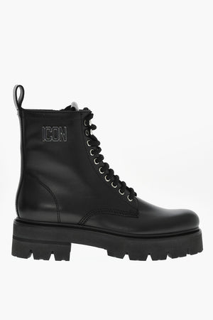Leder-Schnürstiefel ICON CLUBBING Mit Seitlichem Reißverschluss
