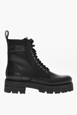 Leder-Schnürstiefel ICON CLUBBING Mit Seitlichem Reißverschluss