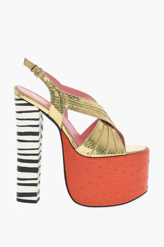 Animalier Printed Leather EVENING Sandals Heel 17 cm