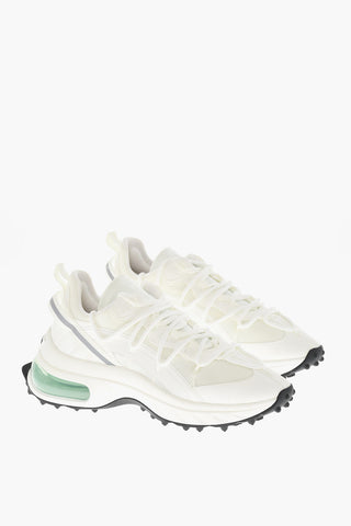 Canvas BUBBLE Low-Top Sneakers With Leather Details