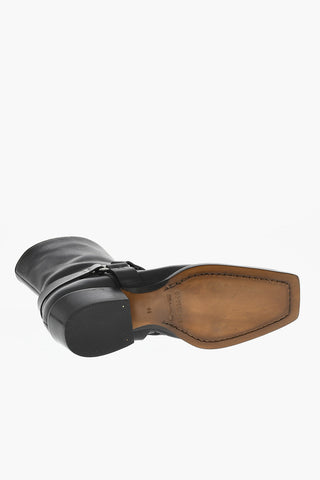 Leather RING Boots With Harness Details