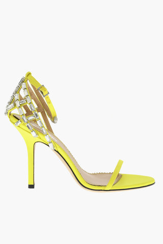 Satin Sandals CAGE Decorated with Strass