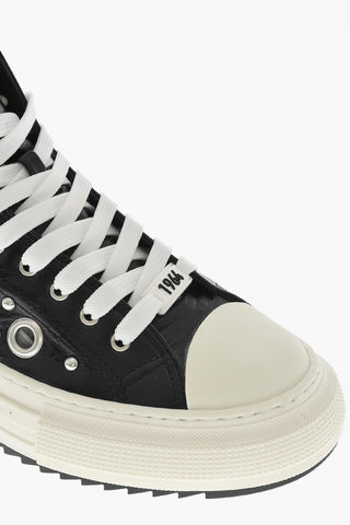 Leather BERLIN High-Top Sneakers With Eyelets