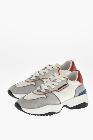 Canvas And Leather TECNO Low-Top Sneakers