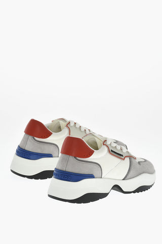 Canvas And Leather TECNO Low-Top Sneakers
