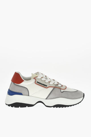 Canvas And Leather TECNO Low-Top Sneakers