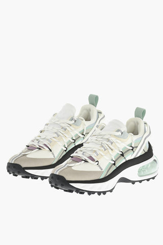 Canvas BUBBLE Low-Top Sneakers With Leather Details