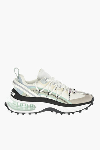 Canvas BUBBLE Low-Top Sneakers With Leather Details