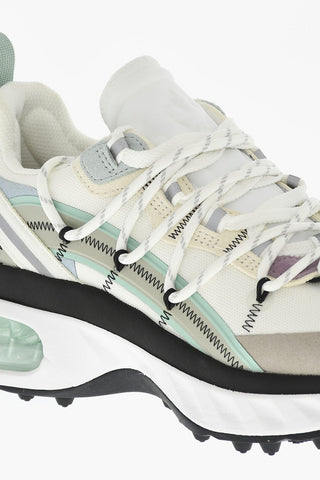 Canvas BUBBLE Low-Top Sneakers With Leather Details