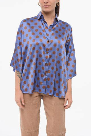 Seidenbluse mit Punkten